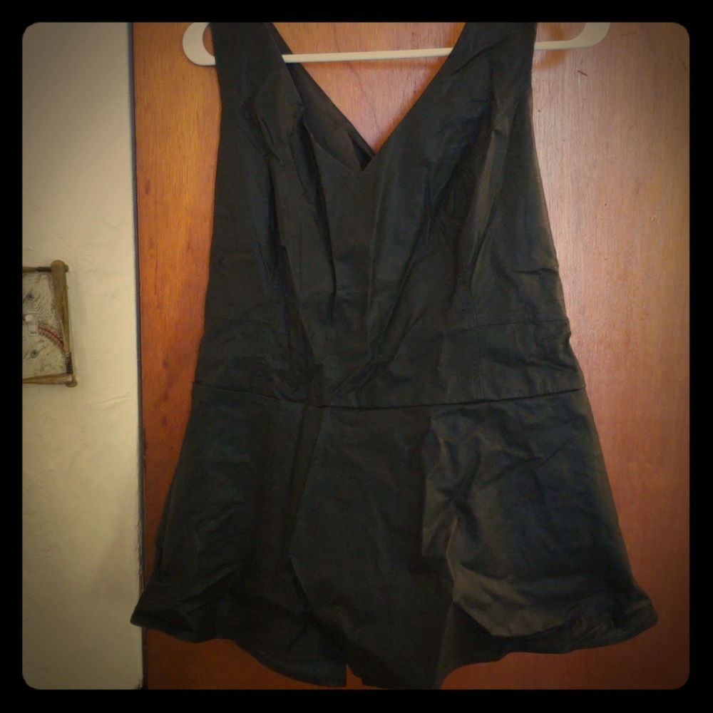 Faux leather tank top